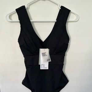 NWT H&M black one piece swim suit in size XS.